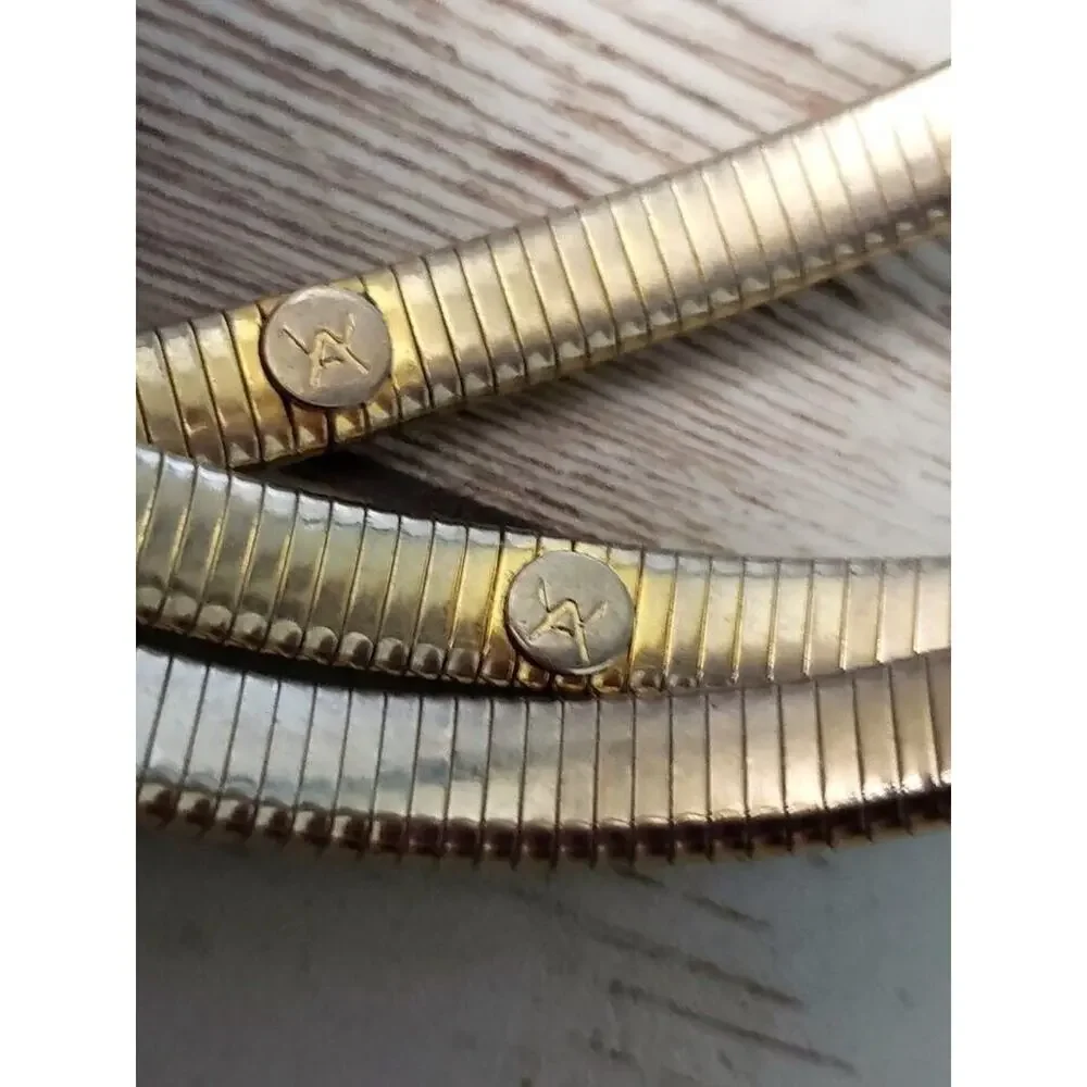 Marshal Metal Manufactory Bracelet Gold Tone Slightly Stretchy